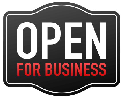 open for business